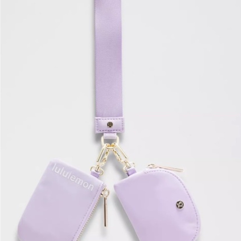 Lululemon Lavender dual pouch wristlet
